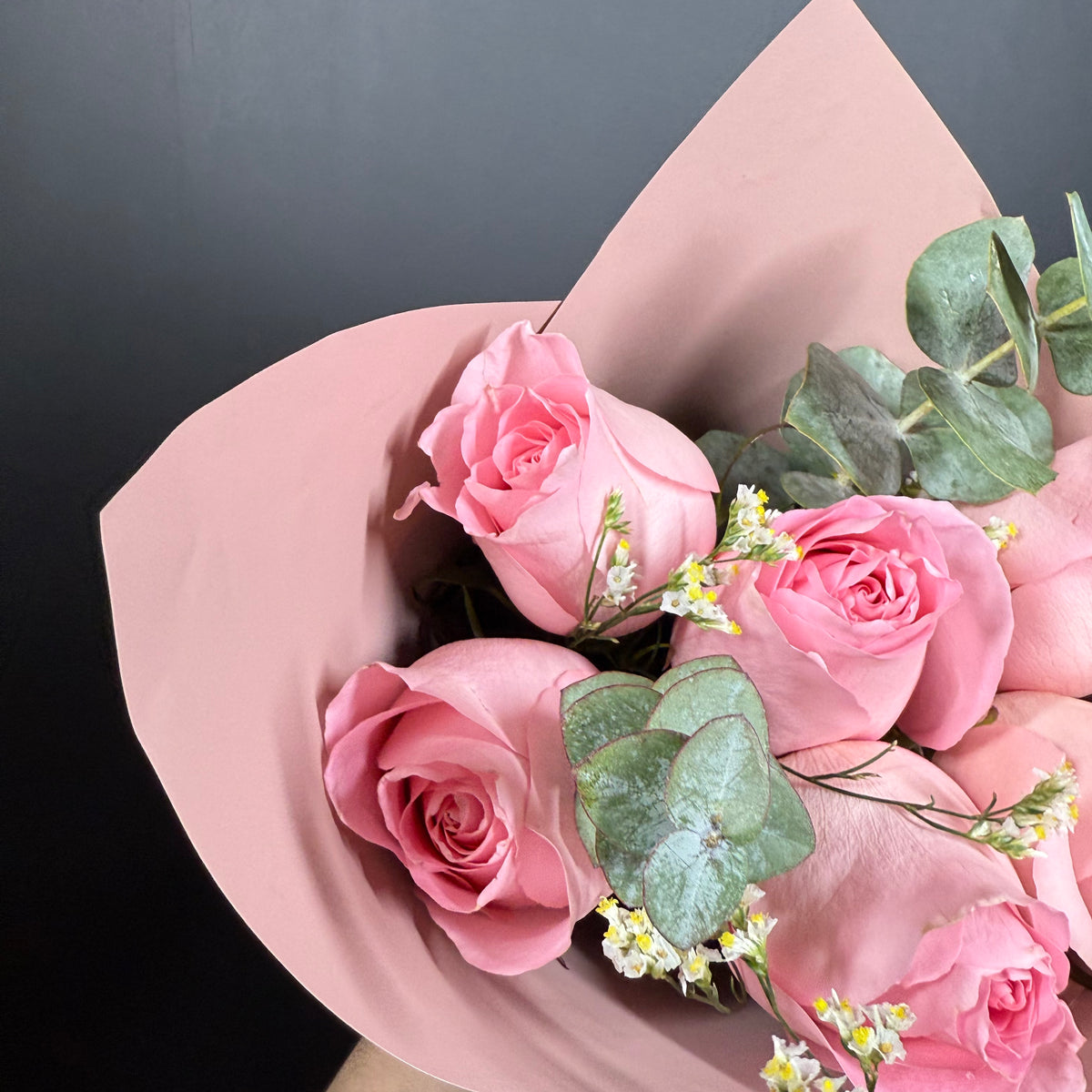 6 Rosas Ecuatorianas Pink Deluxe